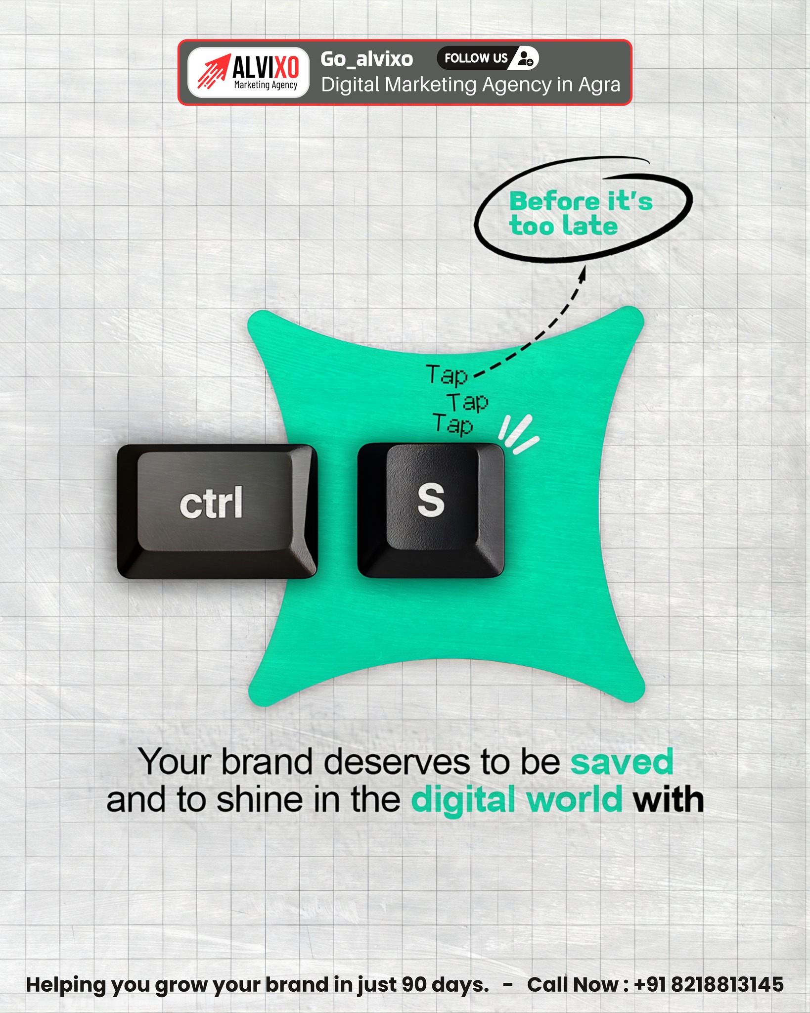 ALVIXO Promotions campaign creative using a spotlight concept to promote a brand