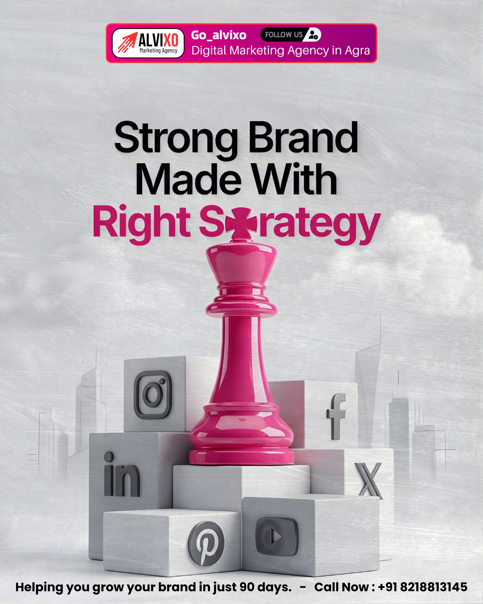 Social media ad creative designed by ALVIXO Promotions in Agra