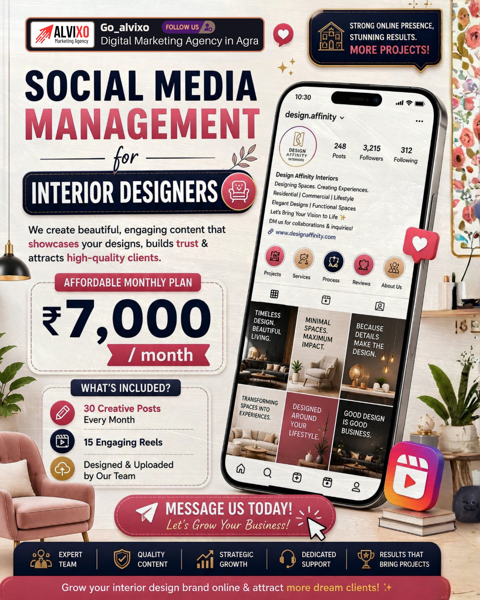 ALVIXO Promotions Instagram post design for a local brand campaign