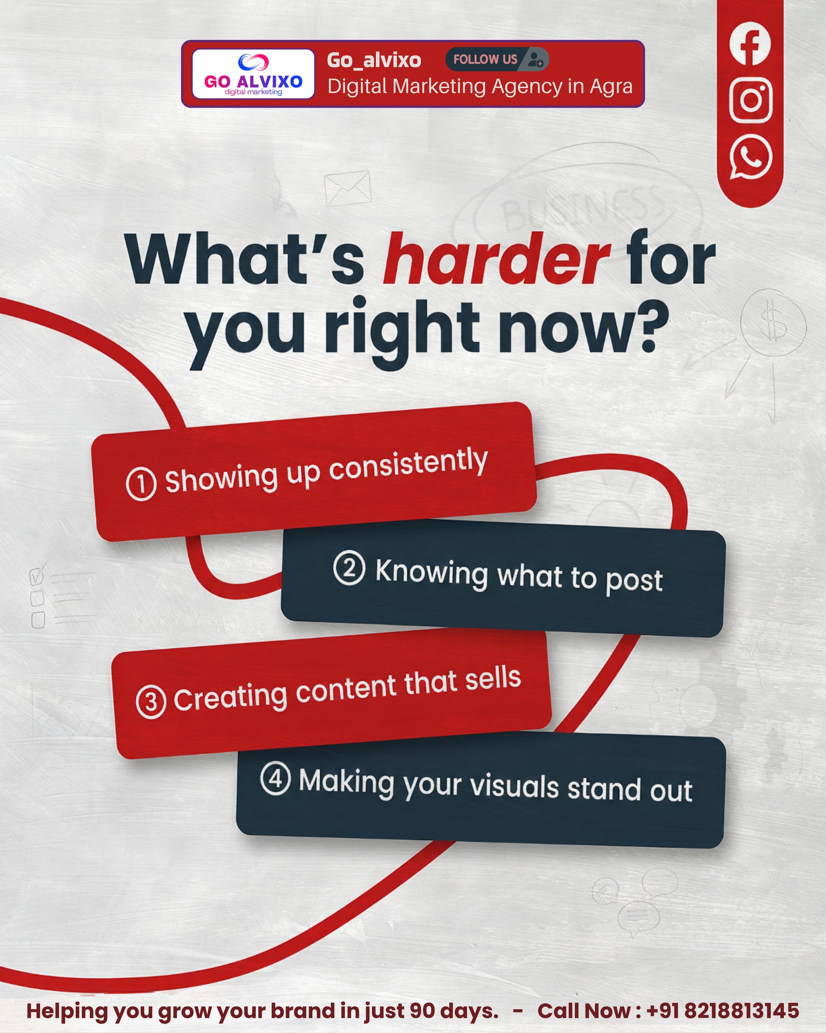 Digital marketing campaign creative for an Agra business