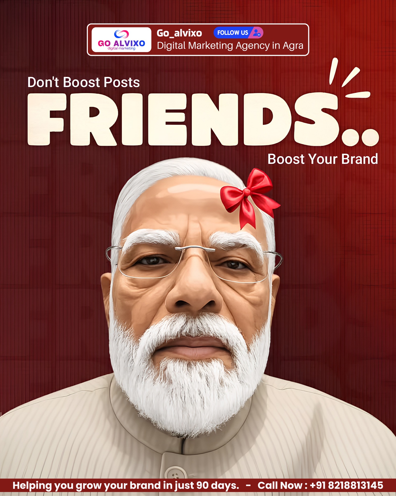 Digital marketing campaign creative for an Agra business