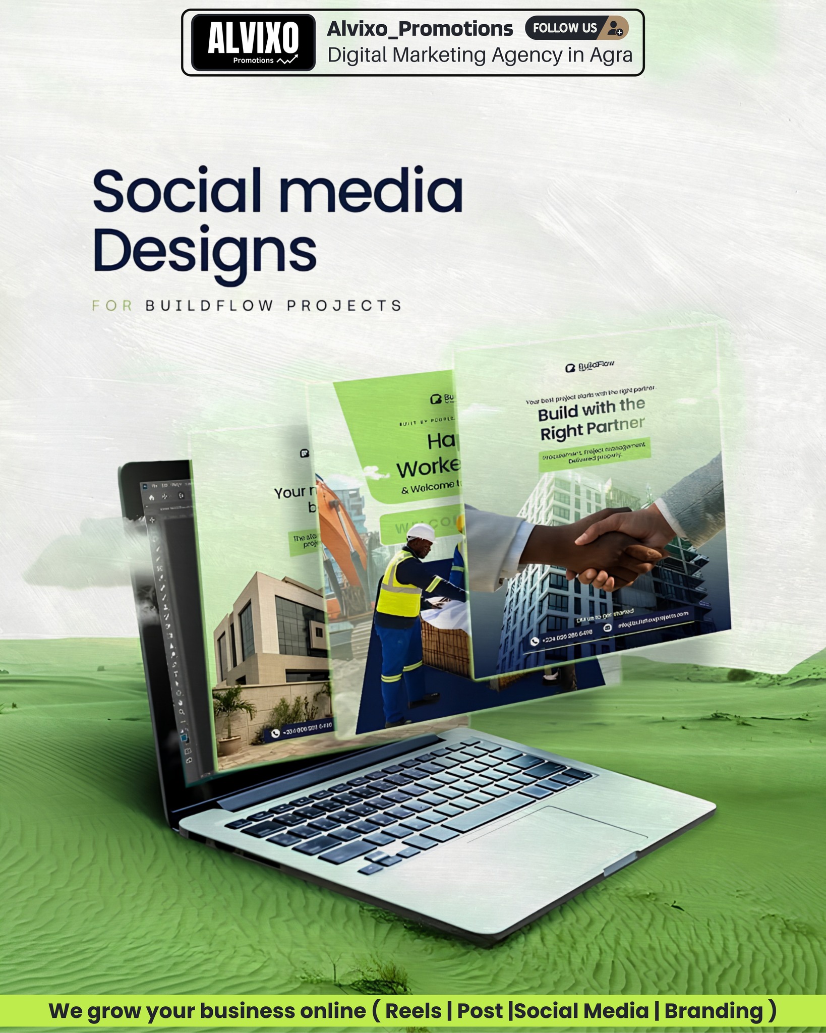 Social media ad creative designed by ALVIXO Promotions in Agra